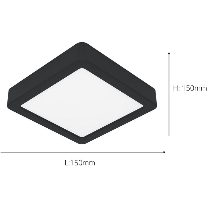 2 PACK Stylish LED Black Square Ceiling Light for Modern Indoor Spaces