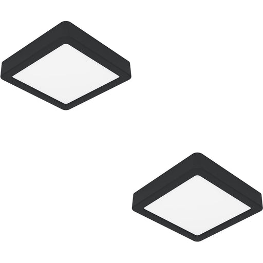 2 PACK Stylish LED Black Square Ceiling Light for Modern Indoor Spaces