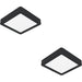 2 PACK Stylish LED Black Square Ceiling Light for Modern Indoor Spaces