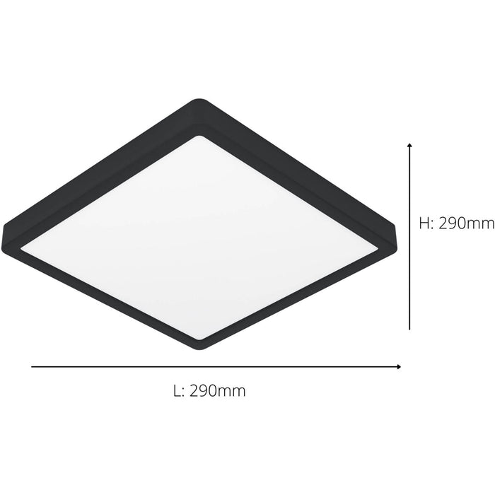 Modern Black Square Ceiling Light LED Indoor Fixture for Contemporary Homes