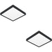 2 PACK Modern Black Square Ceiling Light LED Indoor Fixture for Contemporary Homes