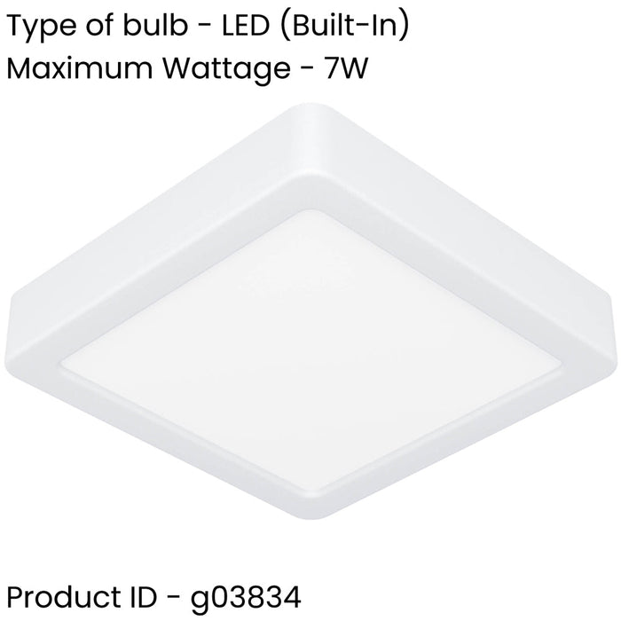 2 PACK Stylish White Square LED Ceiling Light for Modern Homes Versatile Indoor Illumination