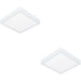 2 PACK Modern Square LED Ceiling Light Stylish White Semi Flush Fixture for Indoor Spaces
