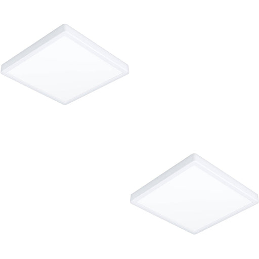 2 PACK Stylish Modern White Square LED Ceiling Light for Indoor Spaces