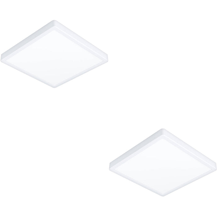 2 PACK Stylish Modern White Square LED Ceiling Light for Indoor Spaces