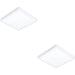 2 PACK Stylish Modern White Square LED Ceiling Light for Indoor Spaces
