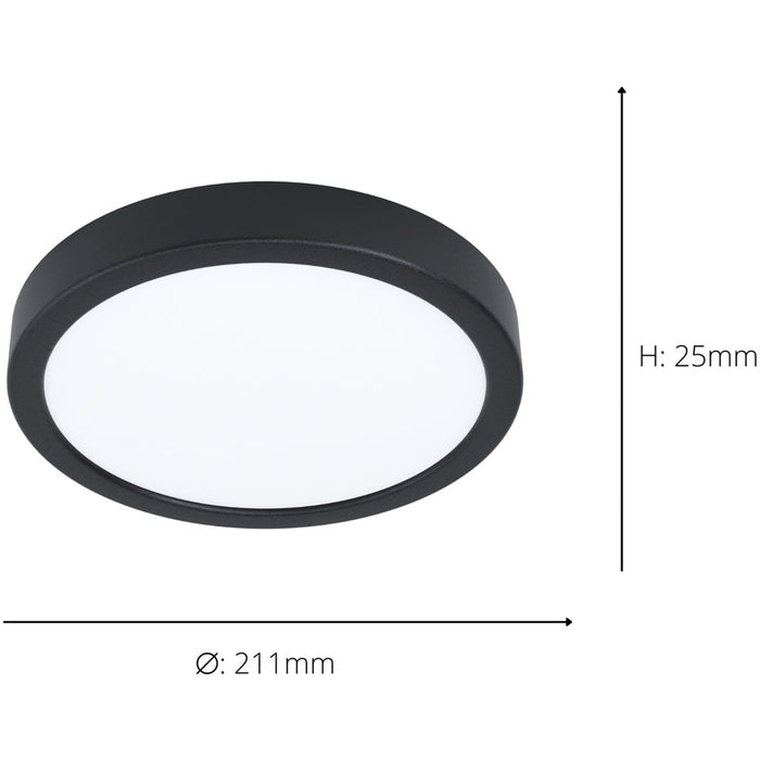 2 PACK Sleek Black Round LED Ceiling Light for Modern Indoor Spaces