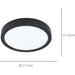 2 PACK Sleek Black Round LED Ceiling Light for Modern Indoor Spaces