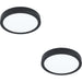 2 PACK Sleek Black Round LED Ceiling Light for Modern Indoor Spaces
