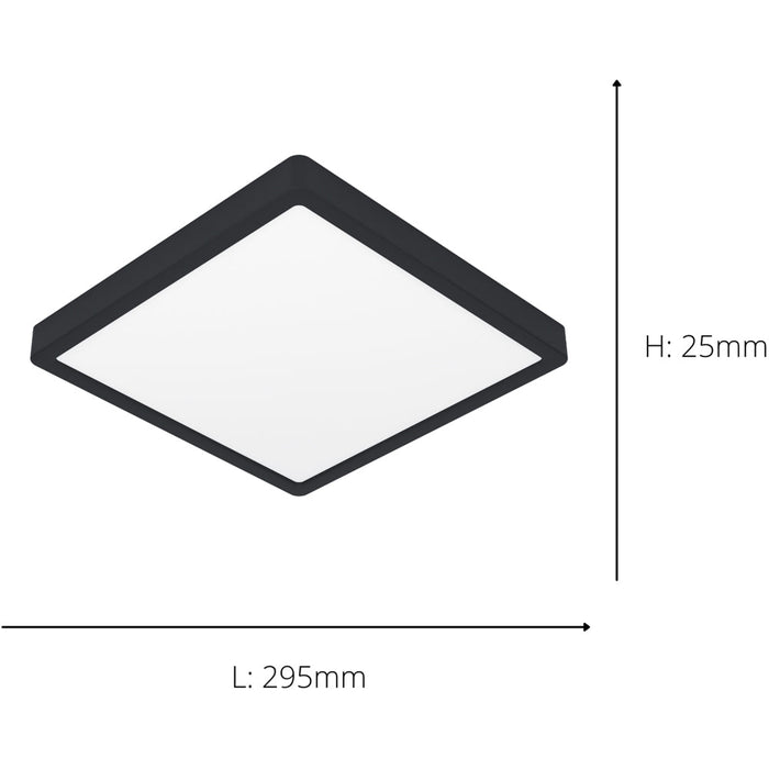 2 PACK Sleek Black Square LED Ceiling Light for Modern Indoor Decor