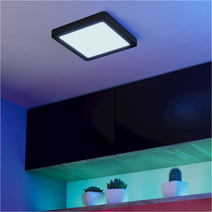2 PACK Sleek Black Square LED Ceiling Light for Modern Indoor Decor