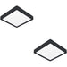 2 PACK Sleek Black Square LED Ceiling Light for Modern Indoor Decor