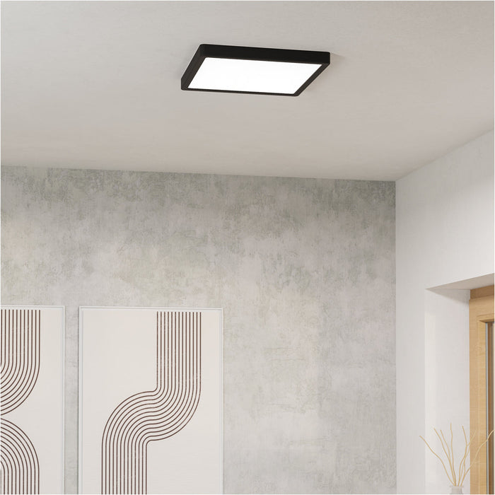 Sleek Black Square LED Ceiling Light for Modern Indoor Spaces