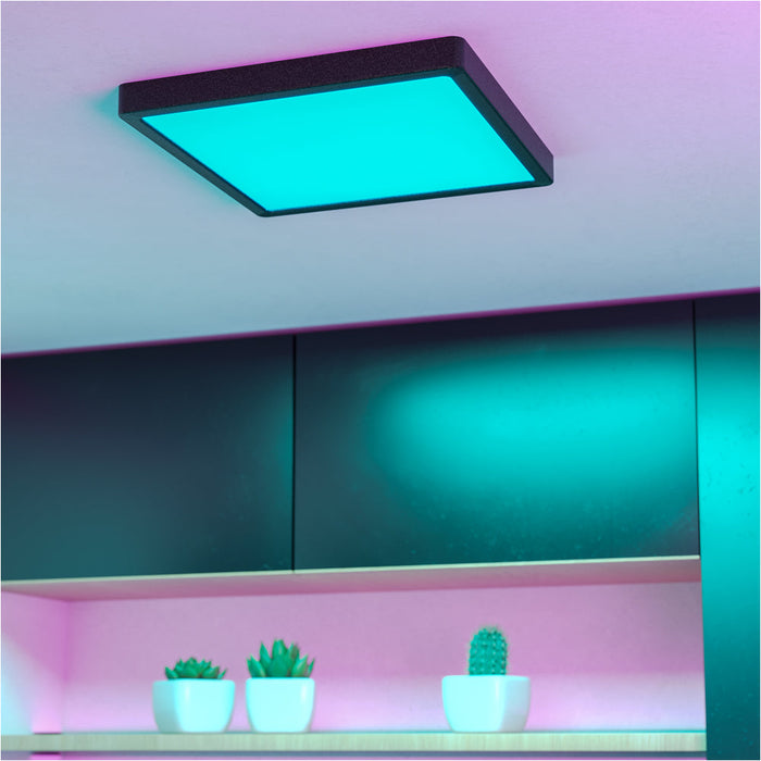 Sleek Black Square LED Ceiling Light for Modern Indoor Spaces