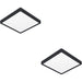 2 PACK Sleek Black Square LED Ceiling Light for Modern Indoor Spaces