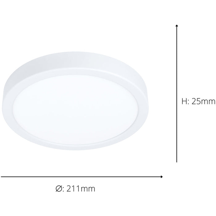 2 PACK Modern White Round LED Ceiling Light Stylish Indoor Semi Flush Lighting