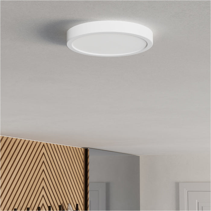 2 PACK Modern White Round LED Ceiling Light Stylish Indoor Semi Flush Lighting