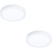 2 PACK Modern White Round LED Ceiling Light Stylish Indoor Semi Flush Lighting