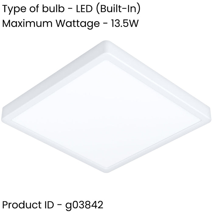 2 PACK Modern Design White Square LED Ceiling Light for Contemporary Indoor Spaces