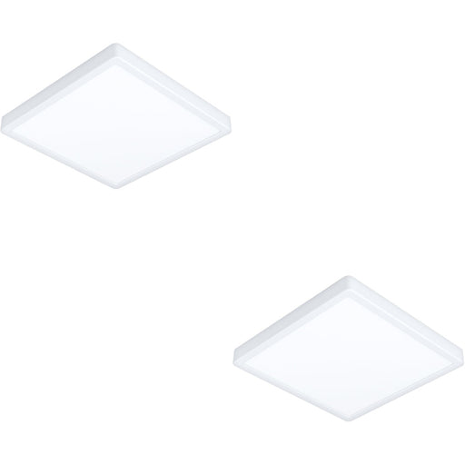 2 PACK Modern Design White Square LED Ceiling Light for Contemporary Indoor Spaces