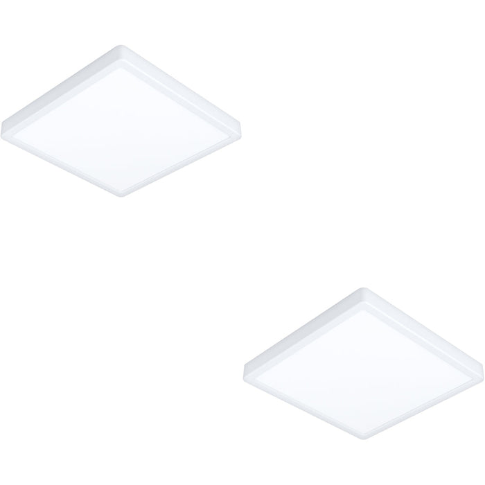 2 PACK Modern Design White Square LED Ceiling Light for Contemporary Indoor Spaces