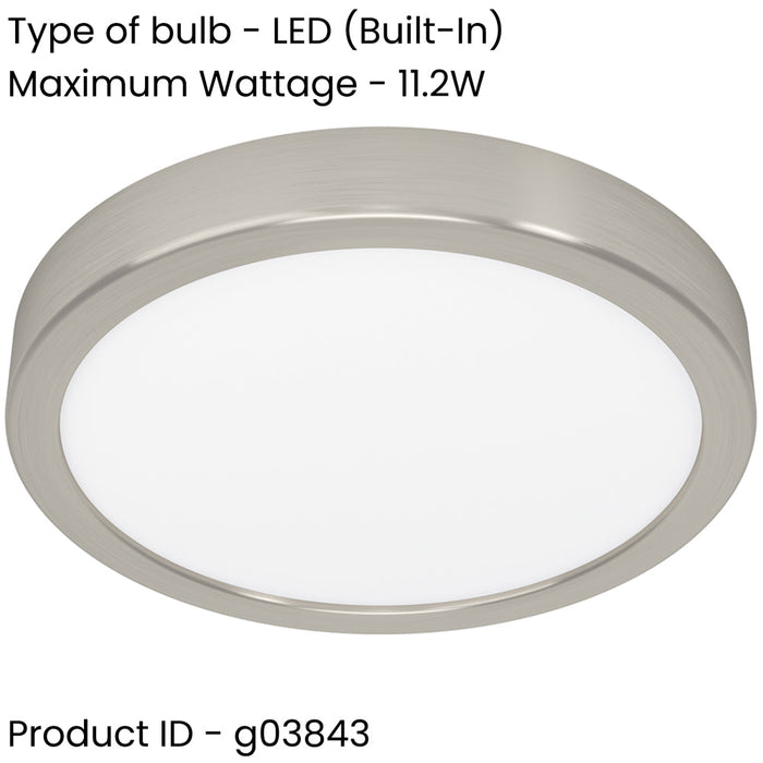 2 PACK Satin Nickel Modern Design Round Ceiling Light for Indoor Spaces Stylish and Elegant