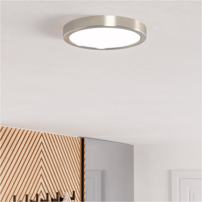 2 PACK Satin Nickel Modern Design Round Ceiling Light for Indoor Spaces Stylish and Elegant
