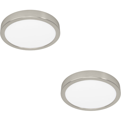 2 PACK Satin Nickel Modern Design Round Ceiling Light for Indoor Spaces Stylish and Elegant