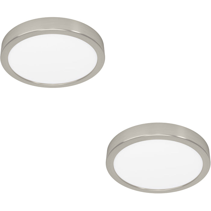 2 PACK Satin Nickel Modern Design Round Ceiling Light for Indoor Spaces Stylish and Elegant