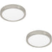 2 PACK Satin Nickel Modern Design Round Ceiling Light for Indoor Spaces Stylish and Elegant