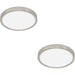 2 PACK Modern Satin Nickel Round Ceiling Light for Contemporary Indoor Spaces