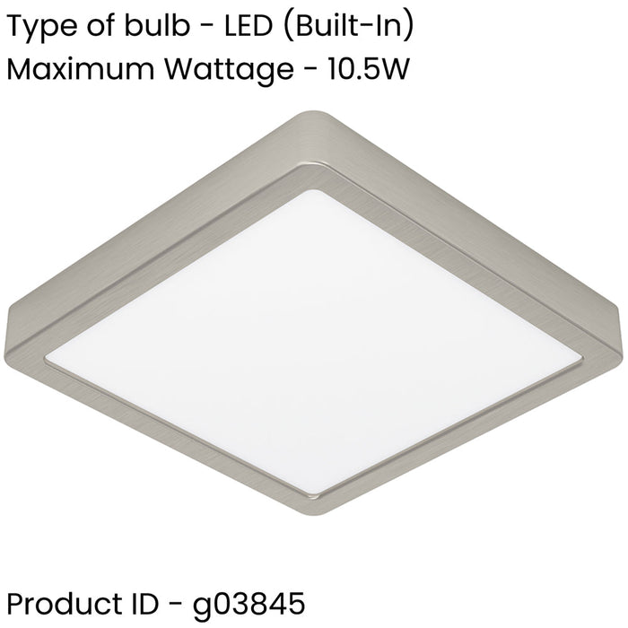2 PACK Sleek Modern Satin Nickel Square Ceiling Light Indoor Spaces