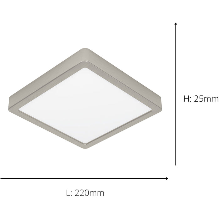 Sleek Modern Satin Nickel Square Ceiling Light Indoor Spaces