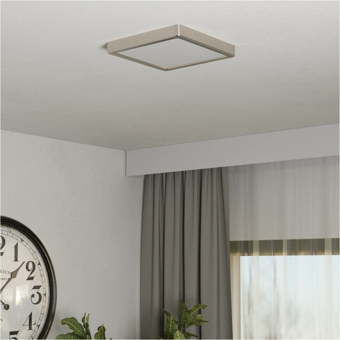 2 PACK Sleek Modern Satin Nickel Square Ceiling Light Indoor Spaces