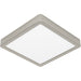 Sleek Modern Satin Nickel Square Ceiling Light Indoor Spaces