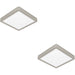 2 PACK Sleek Modern Satin Nickel Square Ceiling Light Indoor Spaces