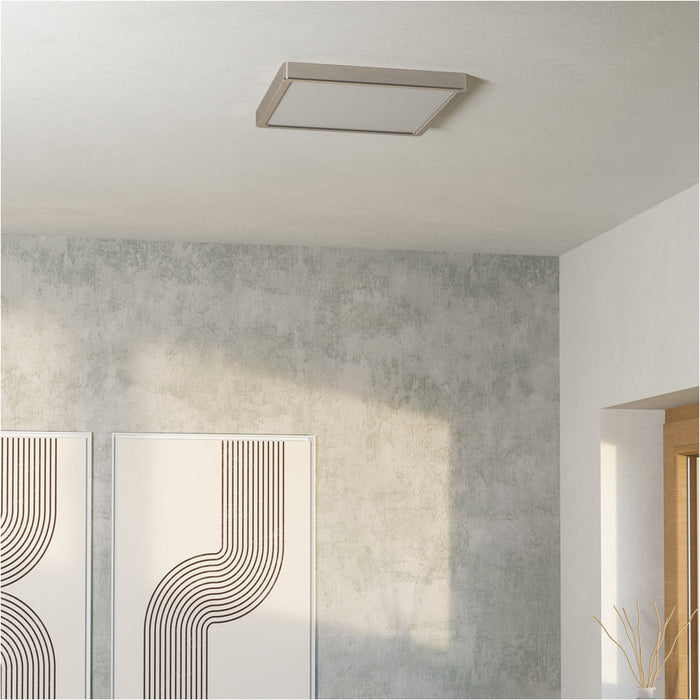 2 PACK Satin Nickel Modern Square Ceiling Light Stylish Indoor Lighting Fixture