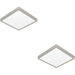 2 PACK Satin Nickel Modern Square Ceiling Light Stylish Indoor Lighting Fixture
