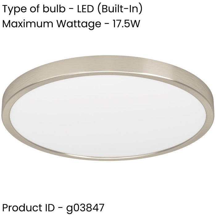 2 PACK Sleek Modern Satin Nickel Round Ceiling Light for Stylish Indoor Spaces