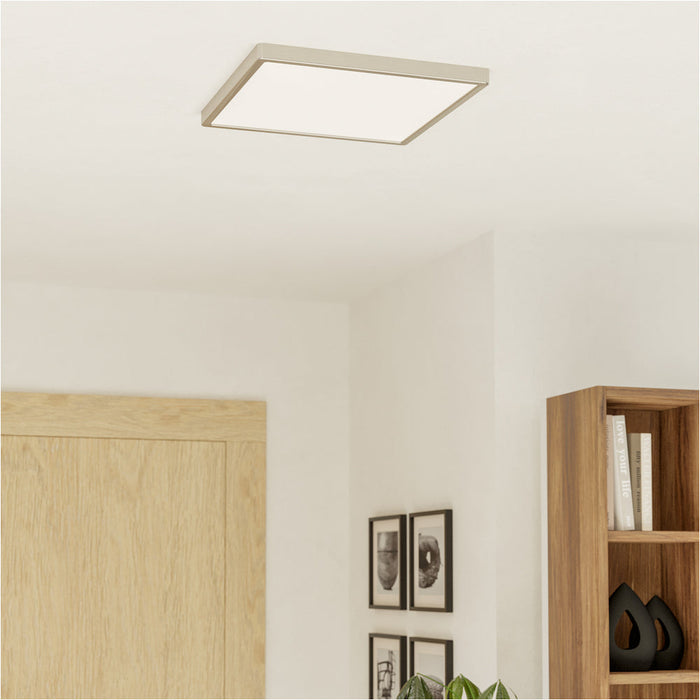 2 PACK Sleek Modern Satin Nickel Square Ceiling Light for Indoor Spaces