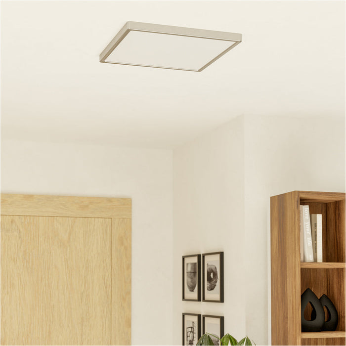 2 PACK Sleek Modern Satin Nickel Square Ceiling Light for Indoor Spaces