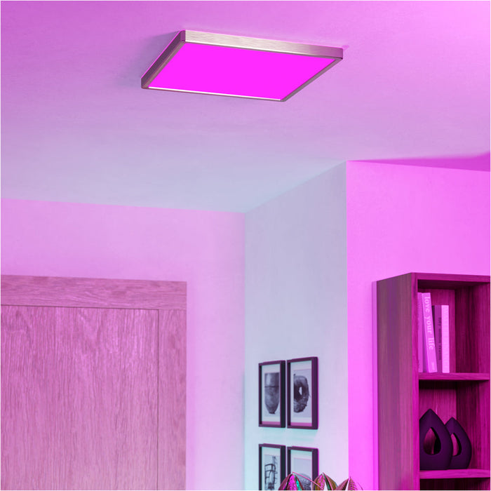 2 PACK Sleek Modern Satin Nickel Square Ceiling Light for Indoor Spaces