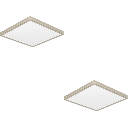 2 PACK Sleek Modern Satin Nickel Square Ceiling Light for Indoor Spaces