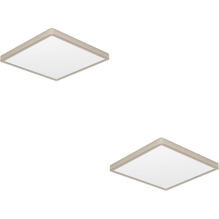 2 PACK Sleek Modern Satin Nickel Square Ceiling Light for Indoor Spaces