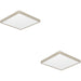 2 PACK Sleek Modern Satin Nickel Square Ceiling Light for Indoor Spaces