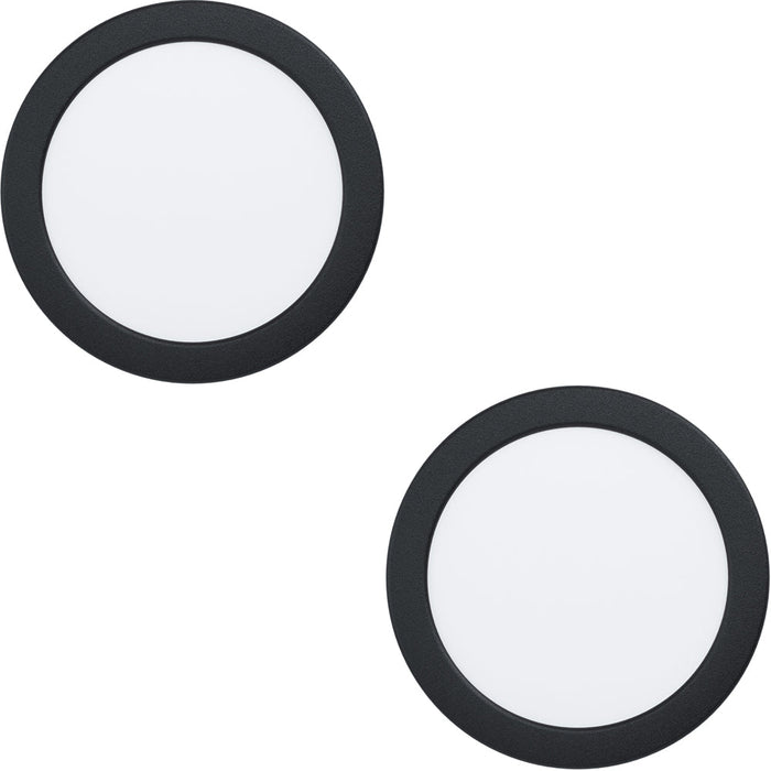 2 PACK Stylish Modern Black Ceiling Light for Indoor Home Decor Semi Flush Design