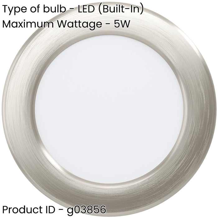 2 PACK Sleek Satin Nickel Ceiling Spotlight for Indoor Spaces Modern Design