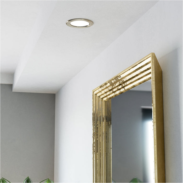 2 PACK Sleek Satin Nickel Ceiling Spotlight for Indoor Spaces Modern Design