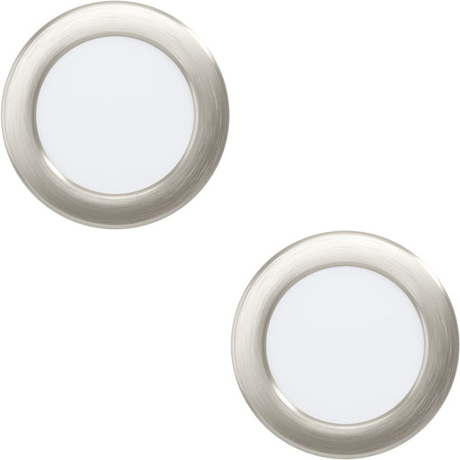 2 PACK Sleek Satin Nickel Ceiling Spotlight for Indoor Spaces Modern Design