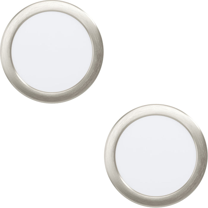 2 PACK Elegant Satin Nickel Ceiling Spotlight for Modern Home Décor Versatile Indoor Lighting